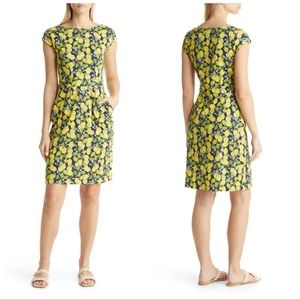 BODEN Florrie Floral Jersey Dress French Lemon Print Size 4